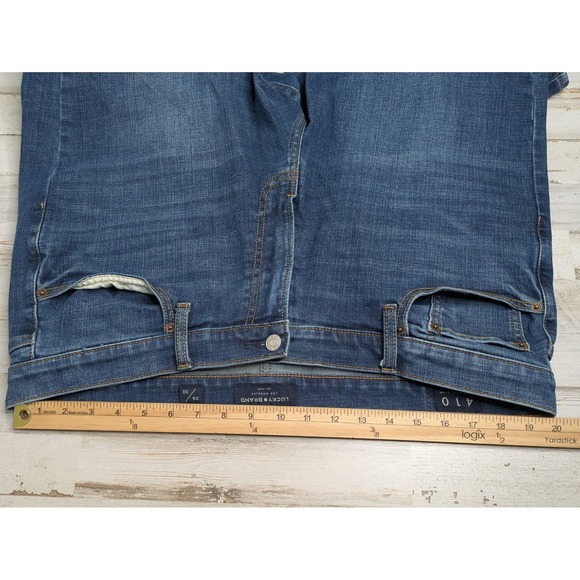 Lucky Brand 410 Jeans Mens 38x30 (39x29) Athletic Slim Med Wash Blue Stretch - Picture 12 of 15